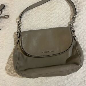 Michael Kors, gray leather purse